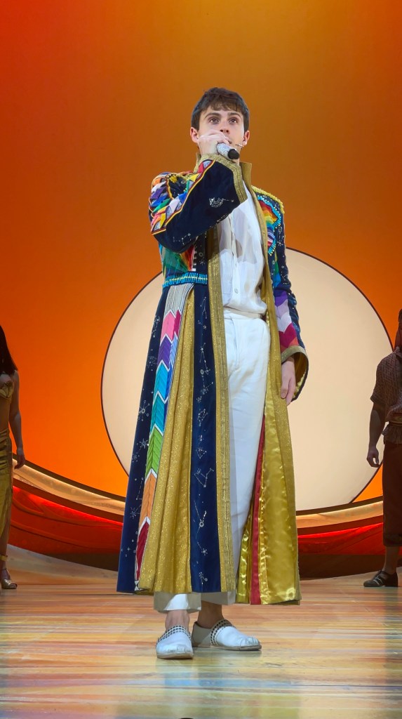 Adam Filipe as Joseph in the Joseph and the Amazing Technicolor Dreamcoat Tour 